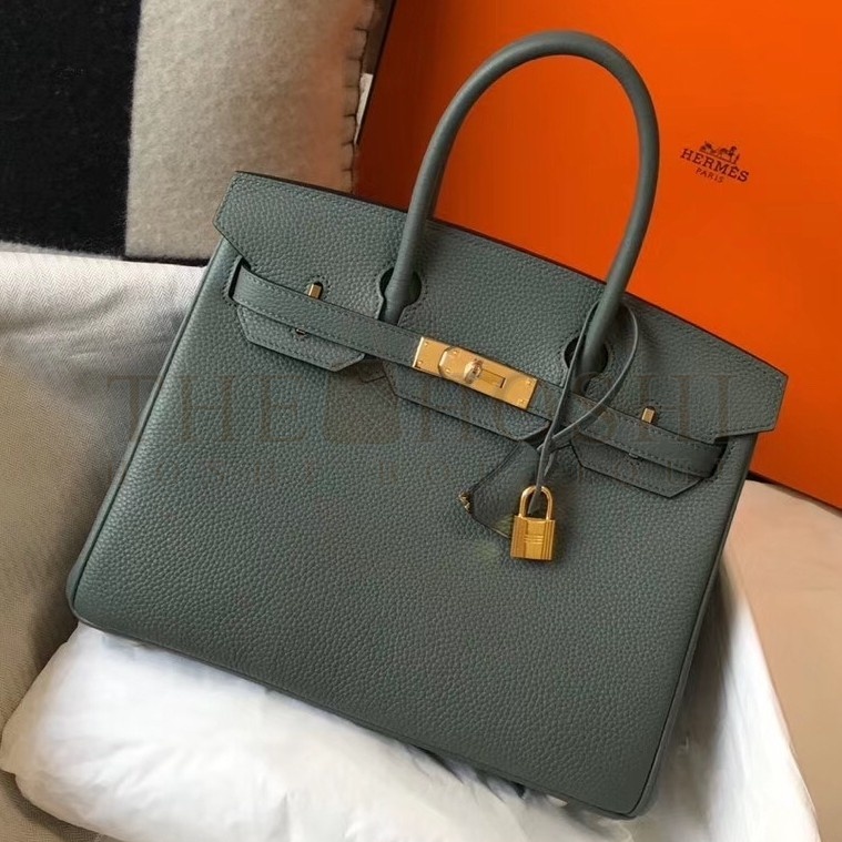 H**me5 Vert Amande Clemence Birkin 30cm Bag GHW Master Quality