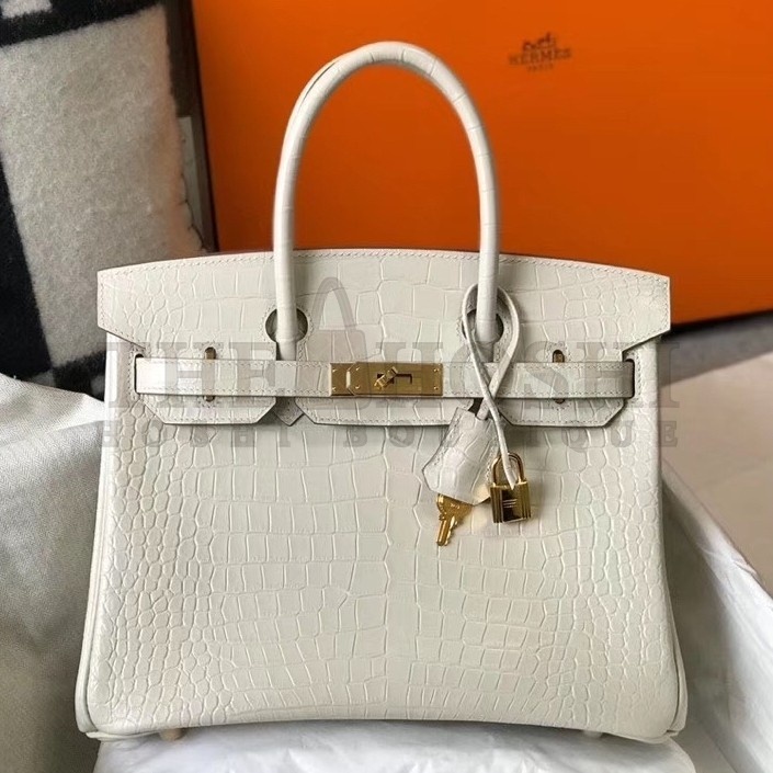 H**me5 Birkin 30cm Bag In Embossed Crocodile Leather Master Quality