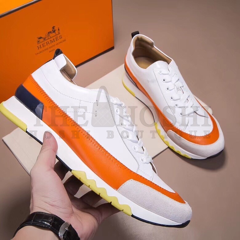 H**me5 White/Orange Rapid Sneakers Master Quality