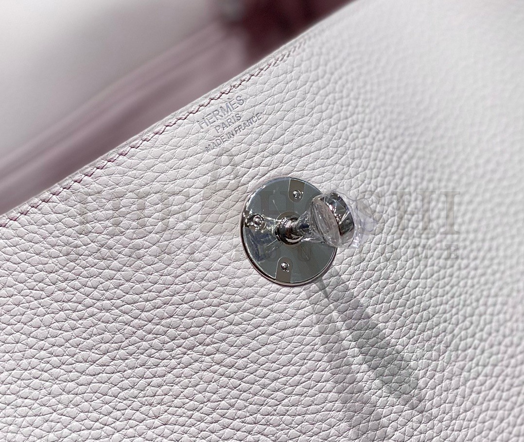 H**me5 Lindy 30cm Bag In Mauve Pale Clemence Leather PHW Master Quality