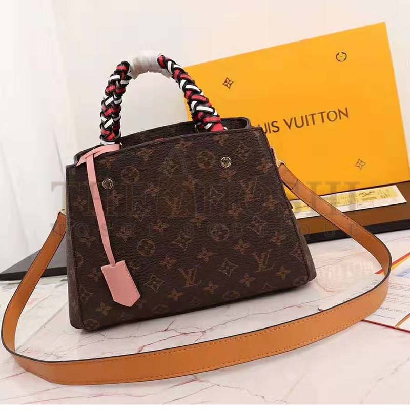 L0vis Vvtt0n LV Women Montaigne BB Handbag in Monogram Canvas-Brown Master Quality