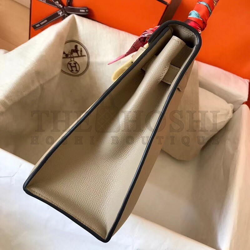 H**me5 Tourterelle Epsom Kelly 28cm Handmade Bag Master Quality