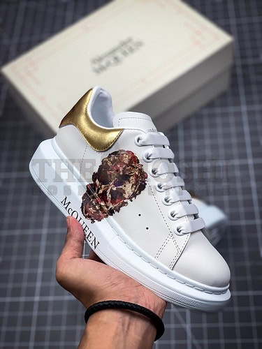 A1exa*der Mcqv*en Sole Sneakers White/Gold/White Master Quality