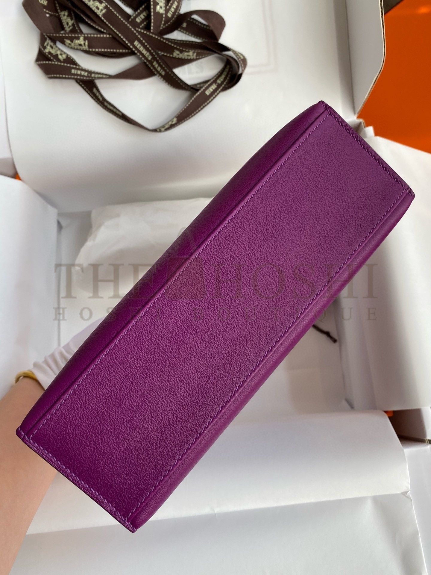 H**me5 Kelly Pochette Handmade Bag In Anemone Swift Calfskin Master Quality