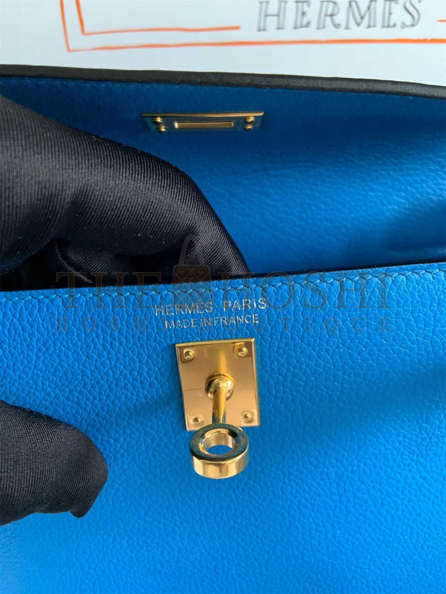 H**me5 Kelly Danse II Handmade Bag In Blue Hydra Evercolor Calfskin Master Quality