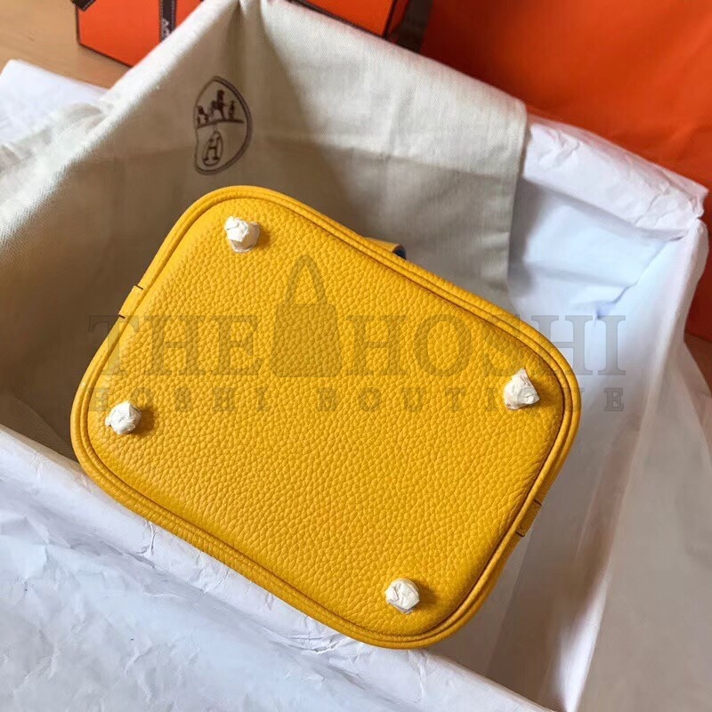 H**me5 Bicolor Picotin Lock MM 22cm Yellow Bag Master Quality