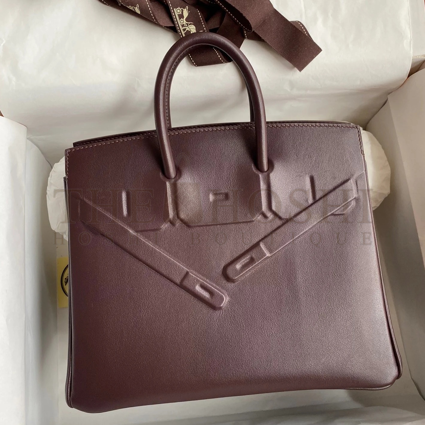 H**me5 Shadow Birkin 25 Limited Edition Bag In Chocolat Swift Calfskin Master Quality