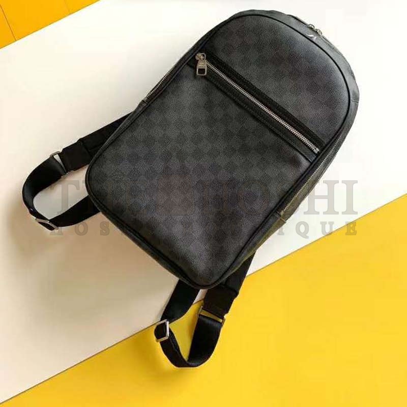 L0vis Vvtt0n LV Men Michael Backpack Damier Graphite Canvas-Grey Master Quality