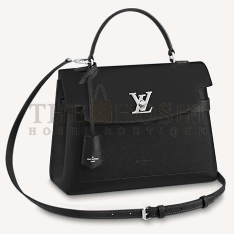 L0vis Vvtt0n LV Women Lockme Ever MM Handbag Black Soft Grained Calfskin Master Quality