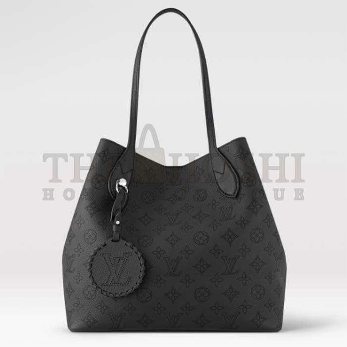 L0vis Vvtt0n LV Women Blossom MM Tote Bag Black Mahina Perforated Calfskin Leather Master Quality