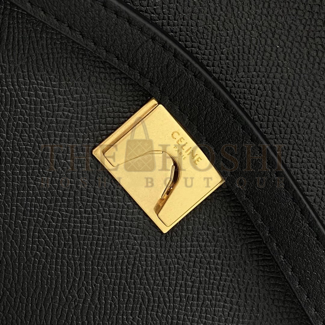 Ce1i*e Belt Mini Bag In Black Grained Calfskin Master Quality