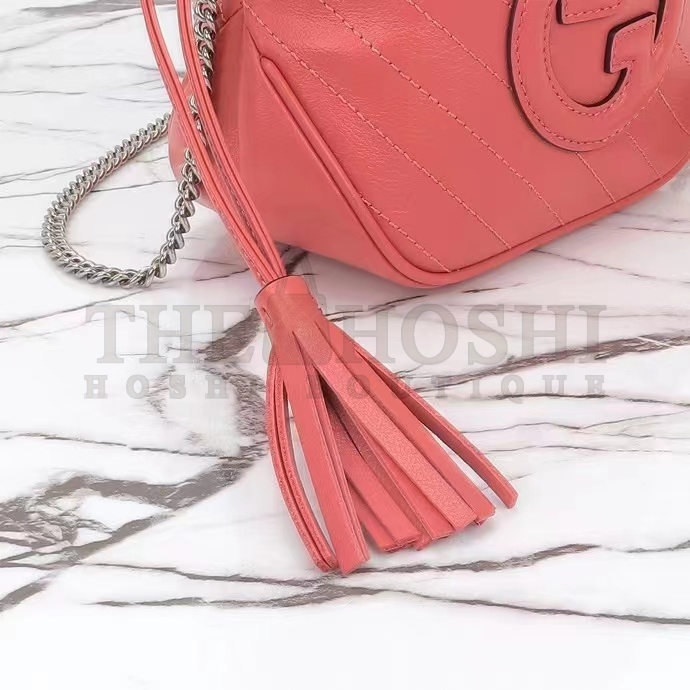 Gvc*1 Women GG Blondie Mini Bucket Bag Pink Leather Round Interlocking G Master Quality