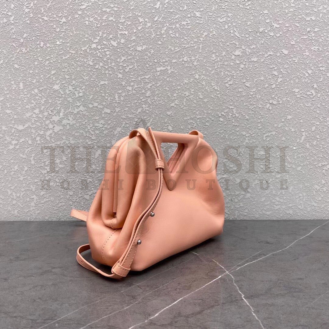 B0tt*ga Ven*ta Small Point Top Handle Bag In Peachy Leather Master Quality