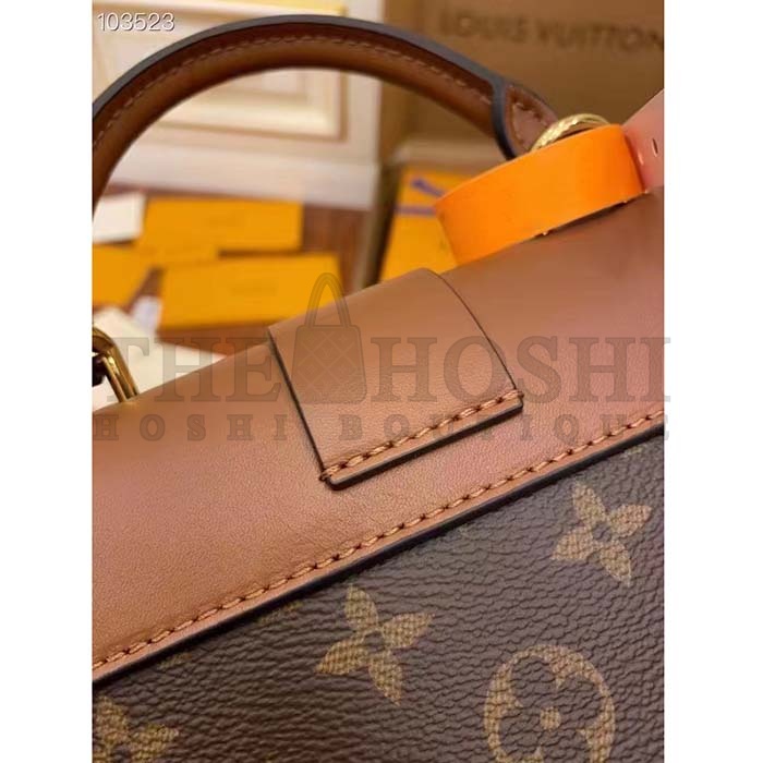 L0vis Vvtt0n LV Women Locky BB Bag Brown Monogram Coated Canvas Smooth Cowhide Master Quality