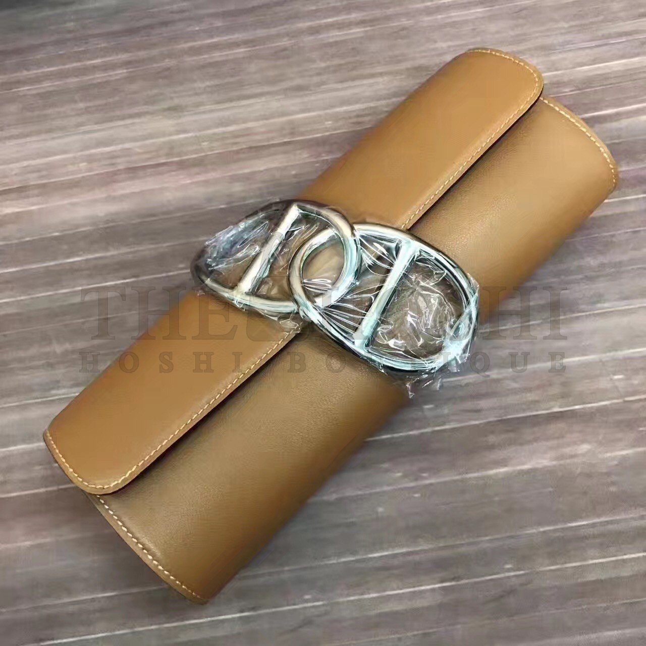 H**me5 Handmade Egee Clutch In Caramel Swift Leather Master Quality