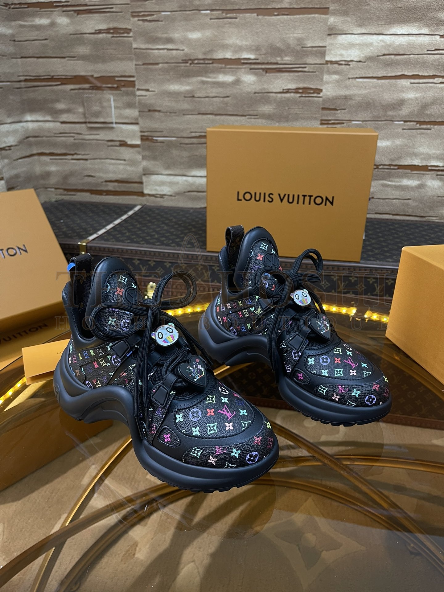 L0vis Vvtt0n LV x Takashi Murakami Archlight Sneakers  Multicolor Monogram 5.5cm Heel Master Quality