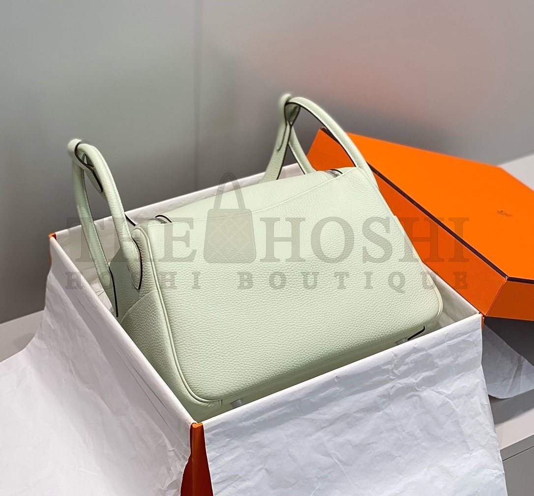 H**me5 Lindy 30cm Bag In Vert Fizz Clemence Leather PHW Master Quality