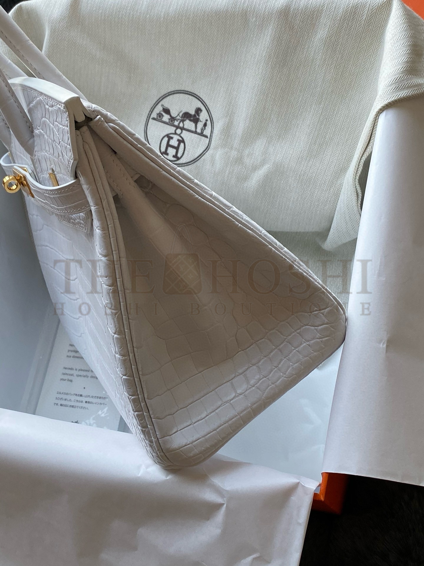 H**me5 Birkin 30 Handmade Bag In White Crocodile Niloticus Matte Skin Master Quality