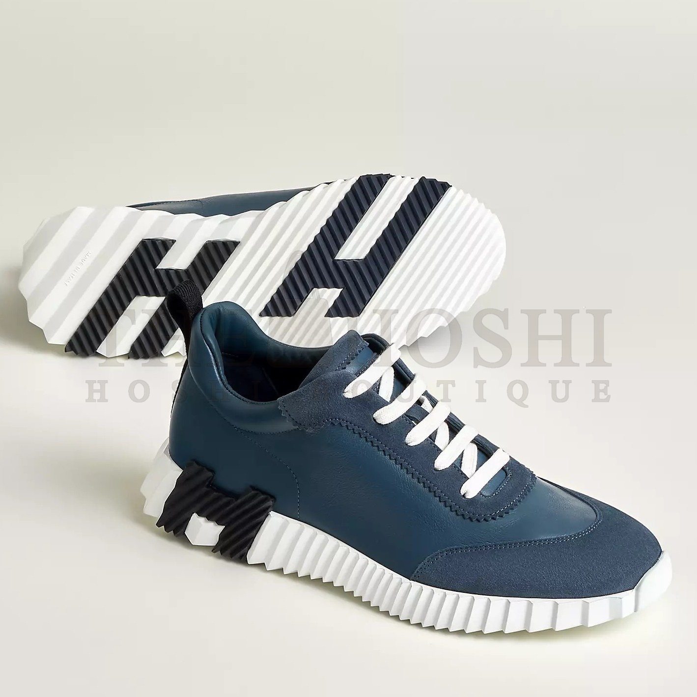 H**me5 Men's Bouncing Sneakers in Blue Leather Master Quality