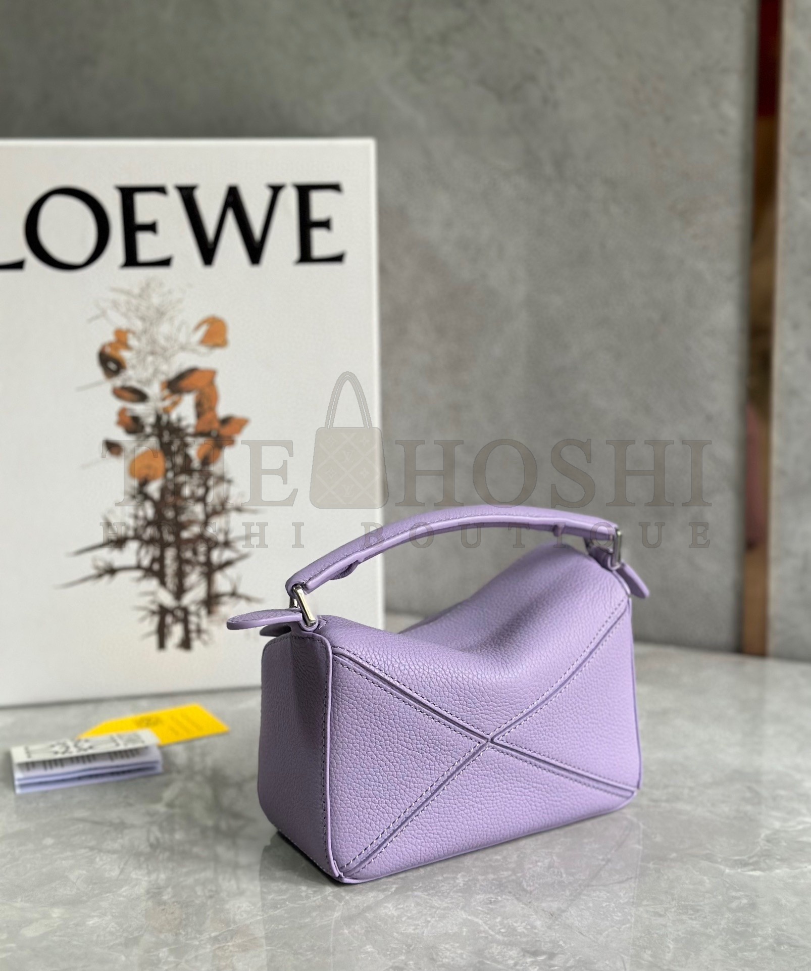 L0ew* Puzzle Mini Bag In Lilas Grained Calfskin Master Quality