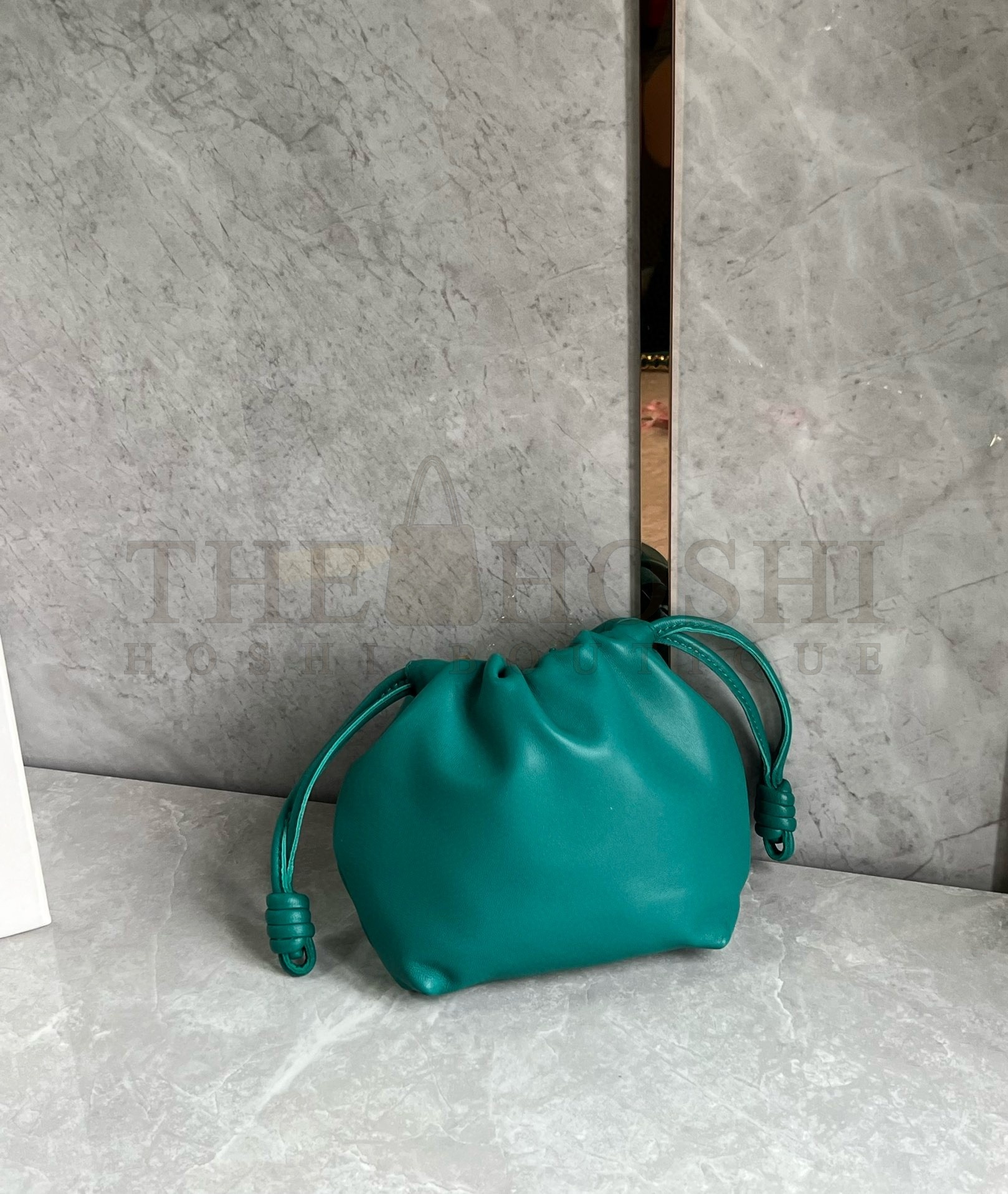 L0ew* Mini Flamenco Purse Bag in Green Nappa Lambskin Master Quality