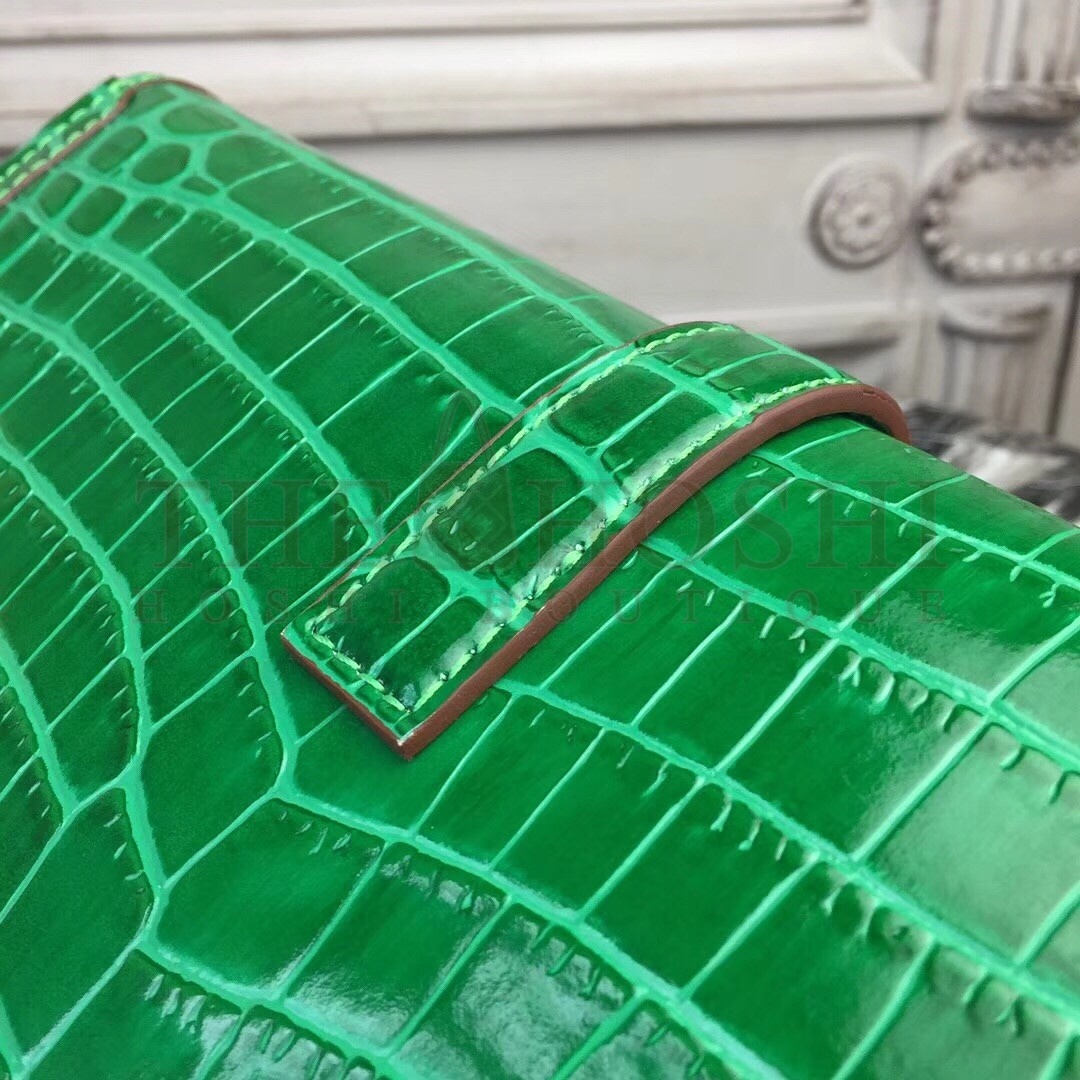 H**me5 Jige Elan 29 Clutch In Bambou Crocodile Leather Master Quality