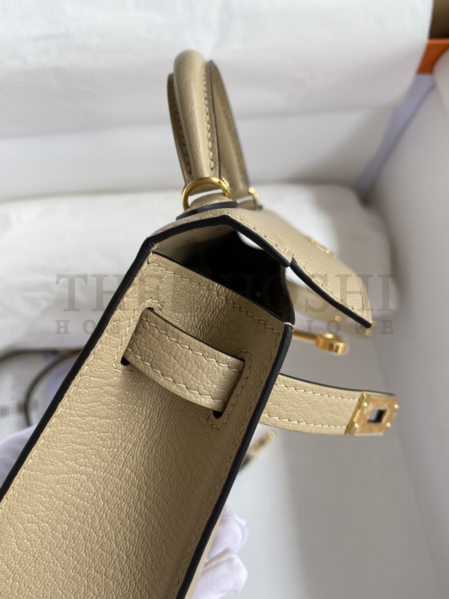 H**me5 Kelly Mini II Sellier Handmade Bag In Trench Chevre Mysore Leather Master Quality