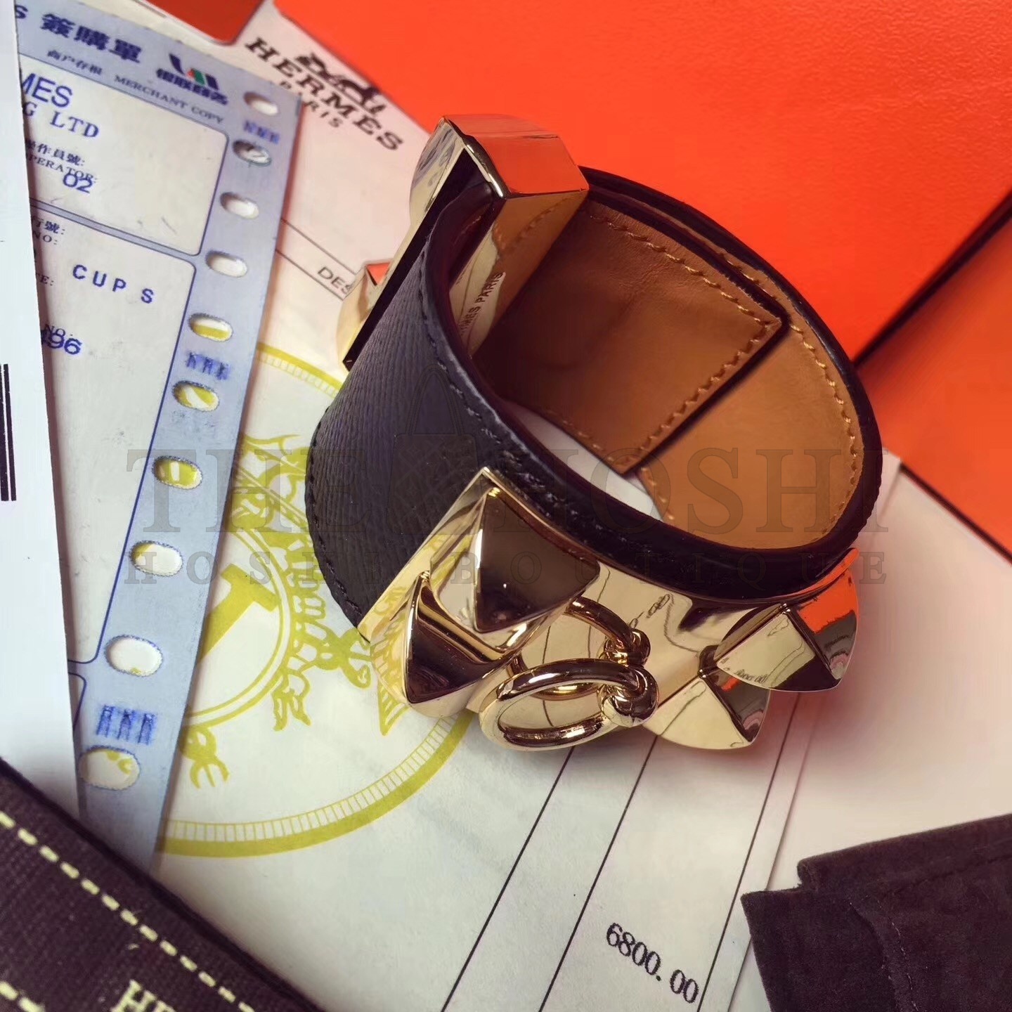 H**me5 Black Epsom Collier de Chien Bracelet Size S Master Quality