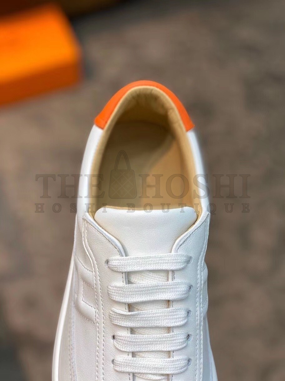 H**me5 Quicker Sneakers In White/Orange Calfskin Master Quality