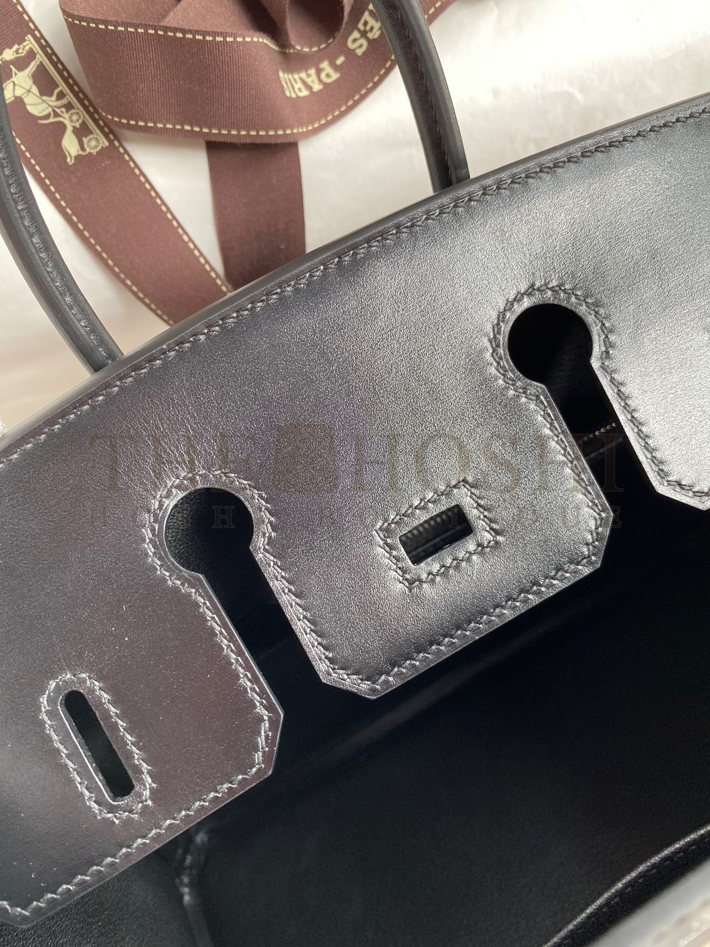 H**me5 Birkin 25 Retourne Handmade Bag In Black Box Calfskin Master Quality