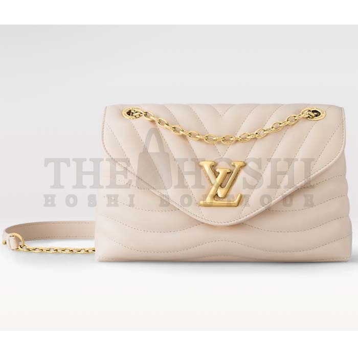 L0vis Vvtt0n LV Women New Wave Chain Bag GM Ivory Quilted Smooth Calf Leather Master Quality
