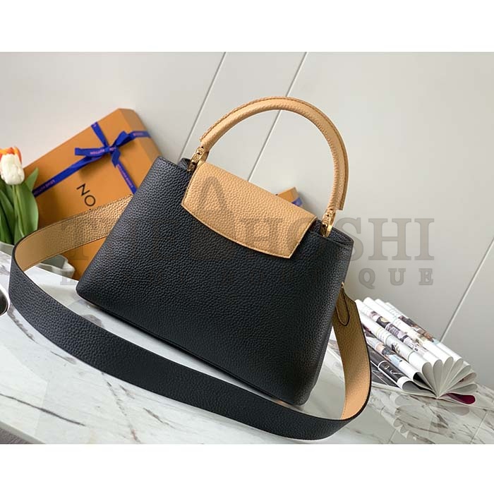 L0vis Vvtt0n LV Women Capucines MM Handbag Black Beige Red Taurillon Leather Master Quality