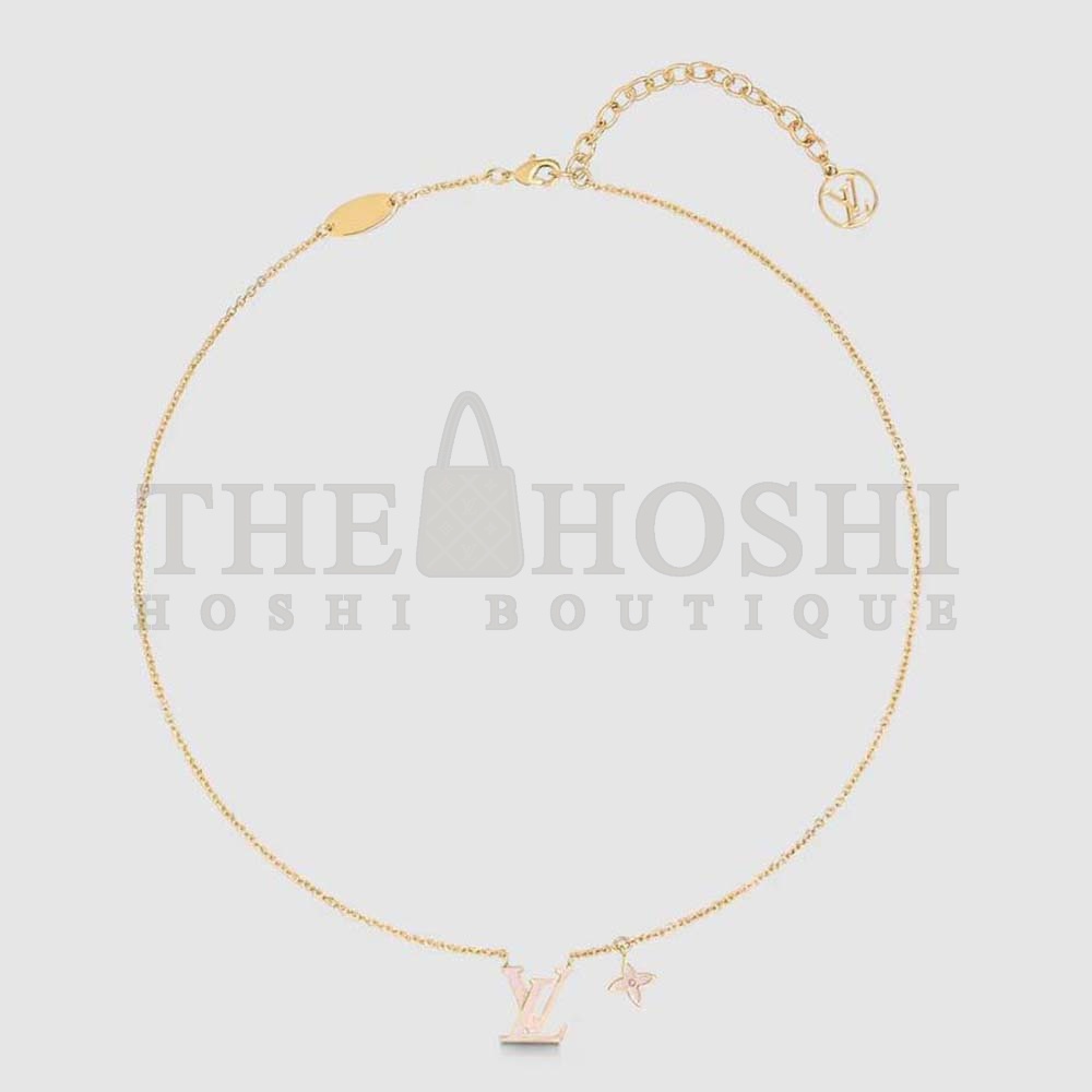 L0vis Vvtt0n Women LV Iconic Enamel Necklace-Pink Master Quality