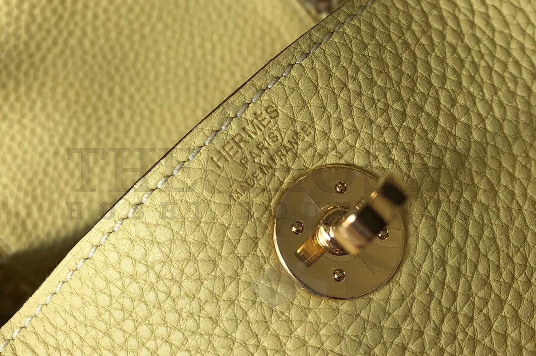 H**me5 Lindy Mini Bag In Jaune Poussin Clemence Leather GHW Master Quality