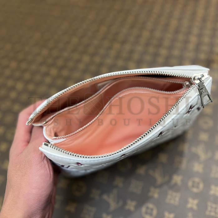 L0vis Vvtt0n LV SKI Women Coussin BB Handbag Gray Lambskin Calf-Leather Master Quality