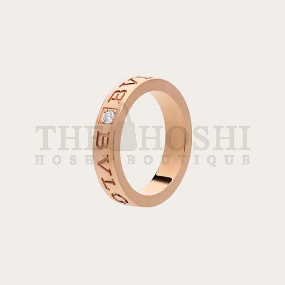 Bv1g*ai Women Bv1g*ai Bv1g*ai Ring 18 KT Rose Gold Ring with D1am0nd Master Quality
