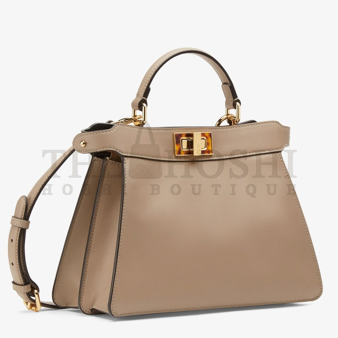 F**di Peekaboo ISeeU Small Bag In Grey Calfskin Master Quality