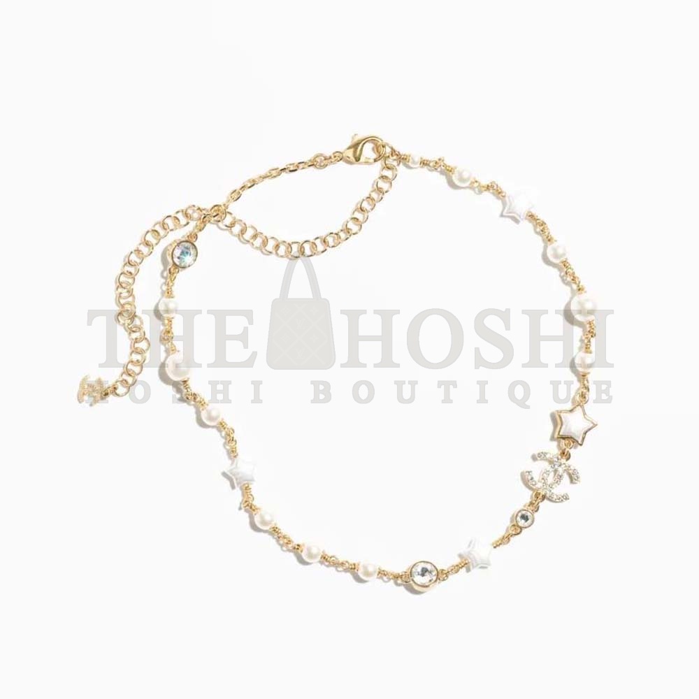 Ch**el Women Necklace in Metal Resin Glass Pearls and Strass Master Quality