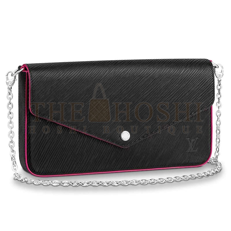 L0vis Vvtt0n LV Women Felicie Pochette Bag in Elegant Black Leather Master Quality