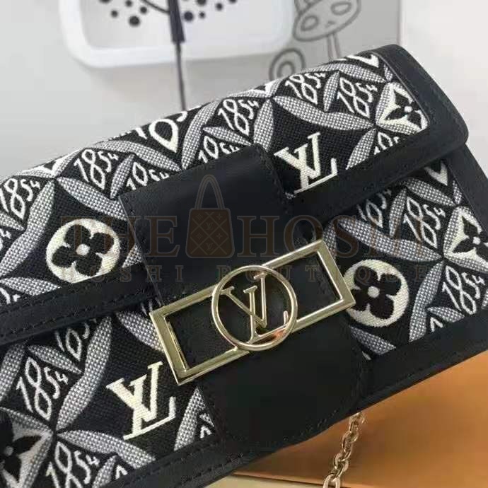 L0vis Vvtt0n LV Women Since 1854 Dauphine Chain Wallet Monogram Flowers Cowhide-Leather Master Quality