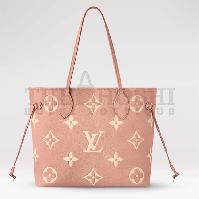 L0vis Vvtt0n LV Women Neverfull MM Tote Cream Monogram Coated Canvas Cowhide Leather Master Quality