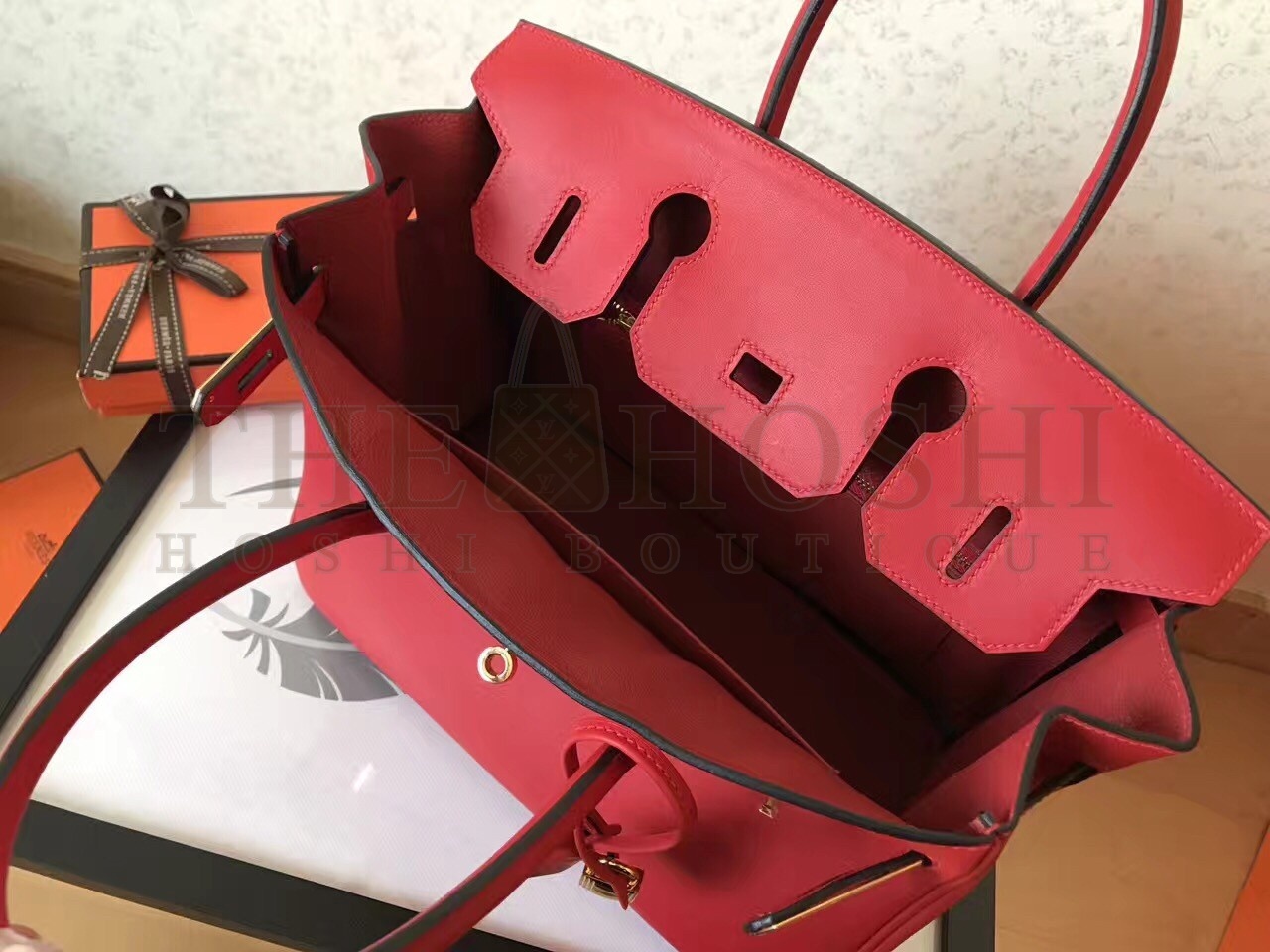 H**me5 Red Birkin 30cm Swift Handmade Bag Master Quality