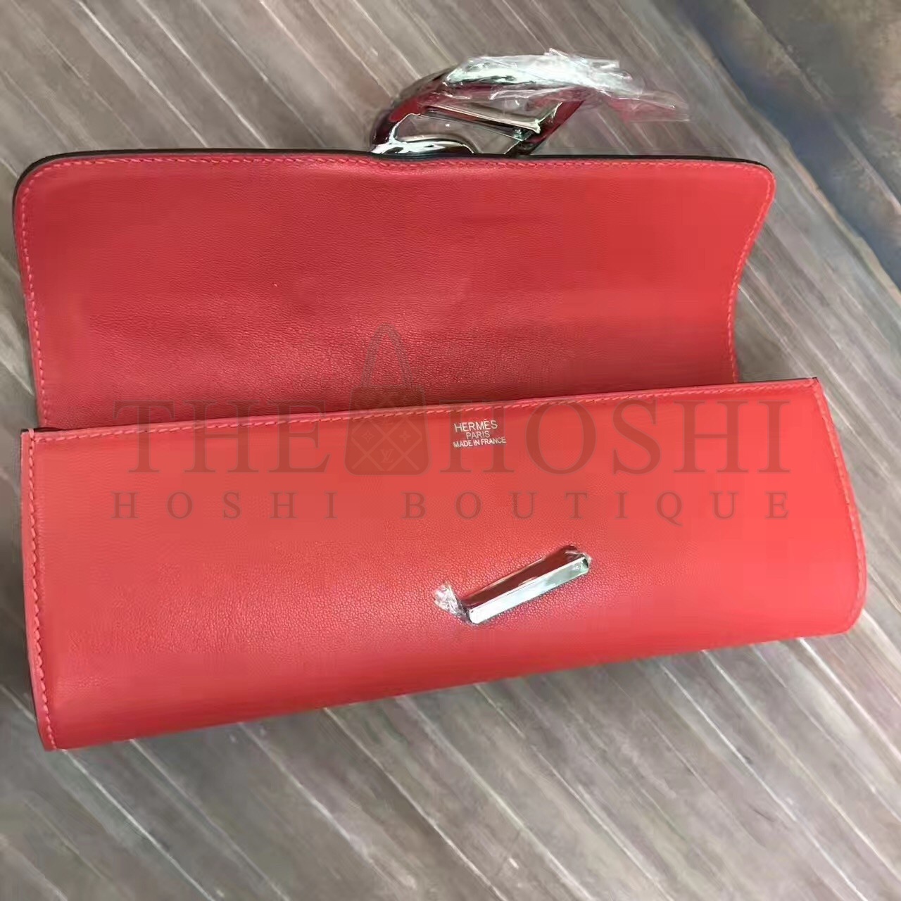 H**me5 Handmade Egee Clutch In Red Swift Leather Master Quality