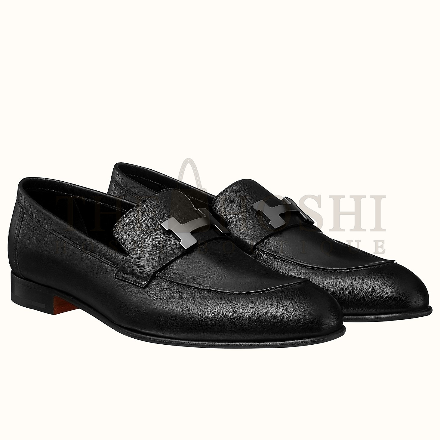 H**me5 Men's Paris Loafers In Black Calfskin Master Quality