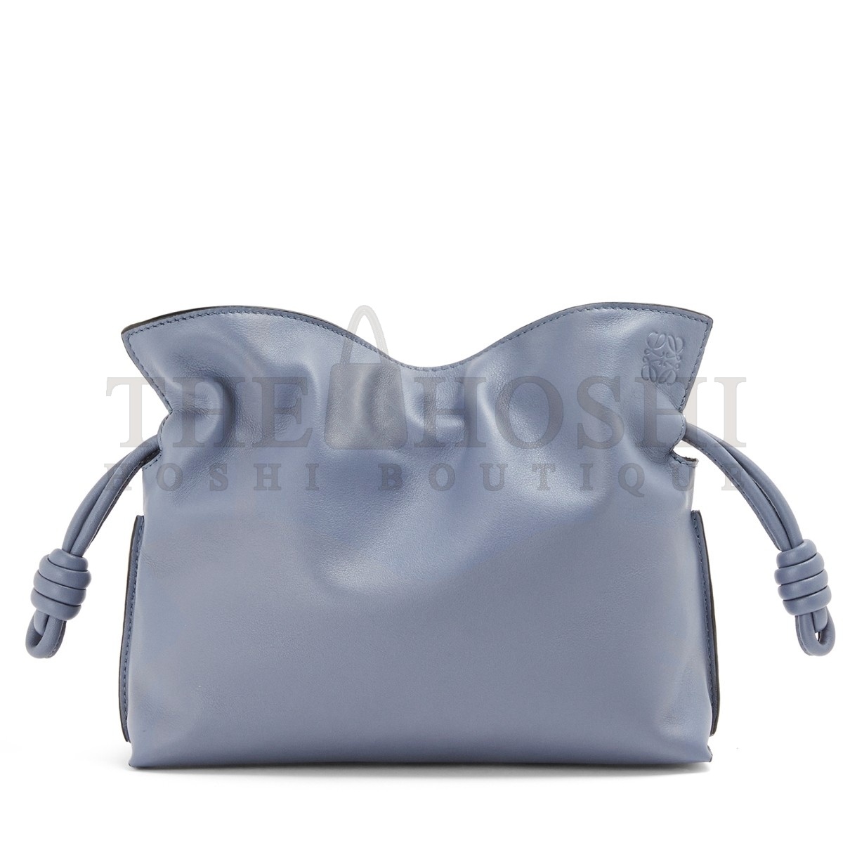 L0ew* Flamenco Clutch In Atlantic Blue Nappa Leather Master Quality