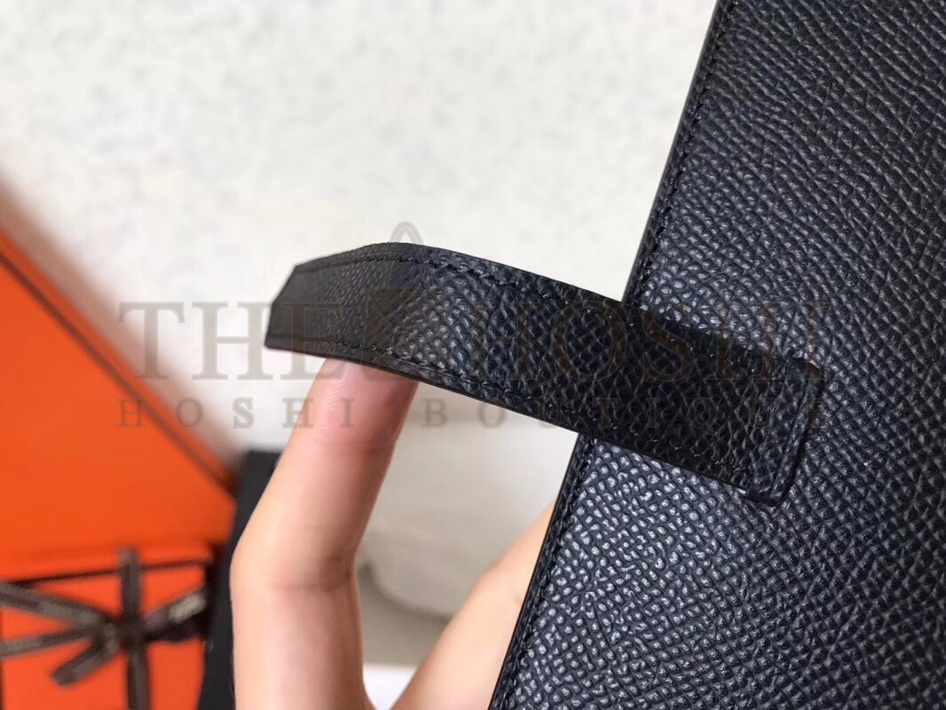 H**me5 Black Epsom Bearn Gusset Wallet Master Quality