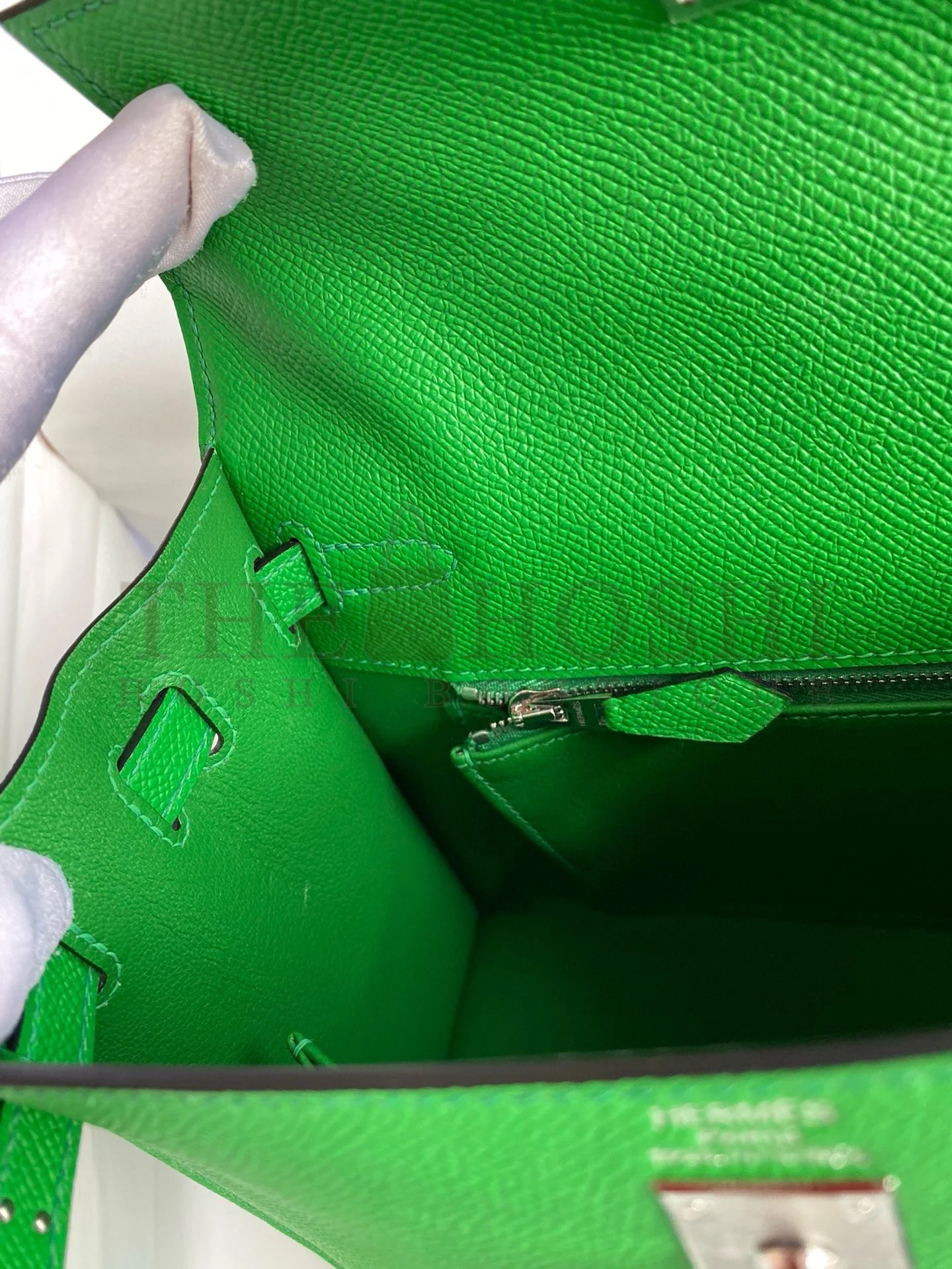 H**me5 Kelly Sellier 28 Handmade Bag In Bamboo Epsom Calfskin Master Quality