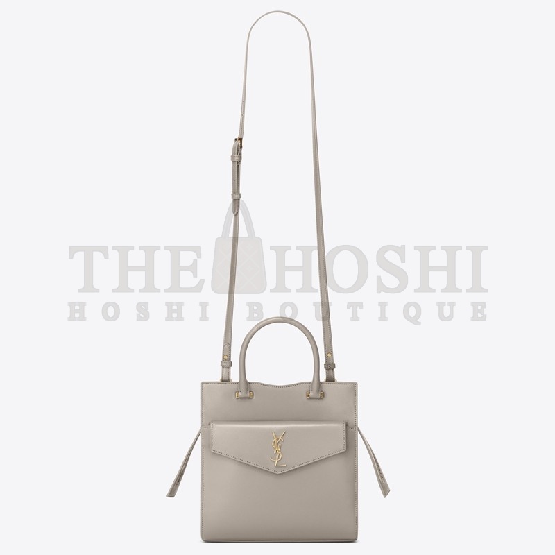 Sa1nt Lau*nt Uptown Small Tote In Blanc Smooth Leather Master Quality