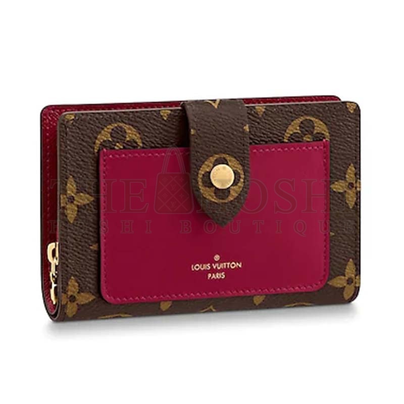 L0vis Vvtt0n LV Women Juliette Wallet Monogram Coated Canvas-Rose Master Quality