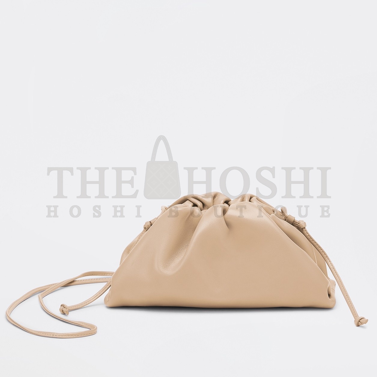 B0tt*ga Ven*ta Mini Pouch with Strap in Almond Calfskin Master Quality